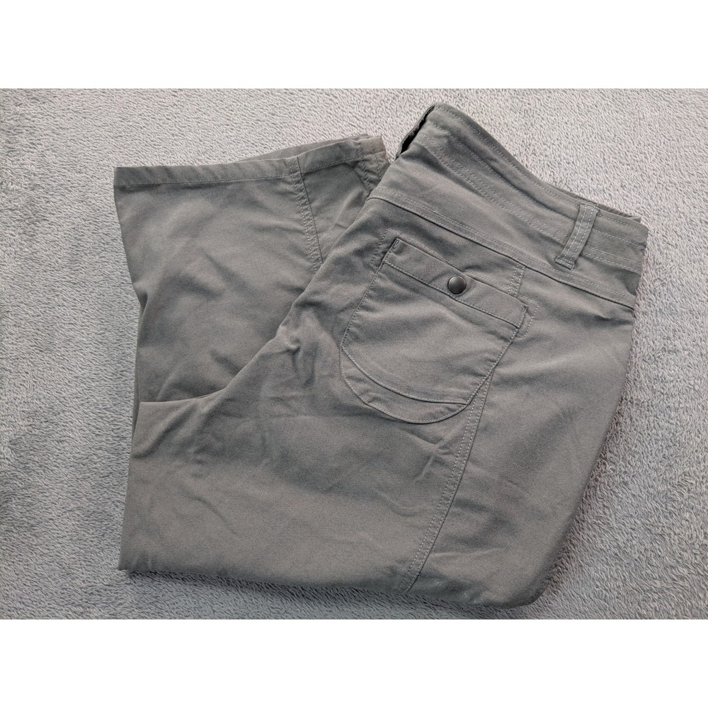 Kuhl Splash Capri Pants Womens 16 Gray Hiking Outdoor Pockets Drawstring